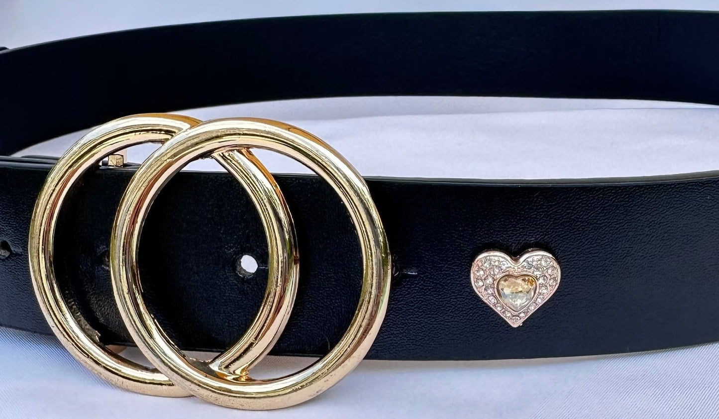 Gold Heart Bag and Belt Jewelry Charm