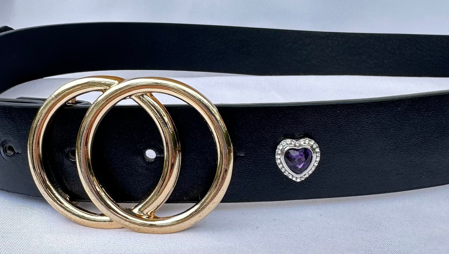 Purple Heart Charm for Belt, Bag and Watch Bands