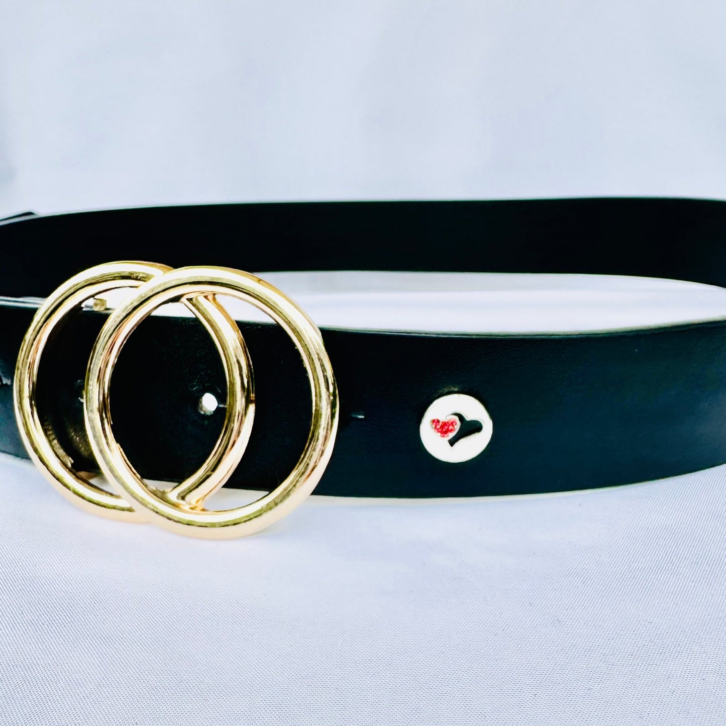 Red Double Heart Design Belt Bag, Watch Band Charm