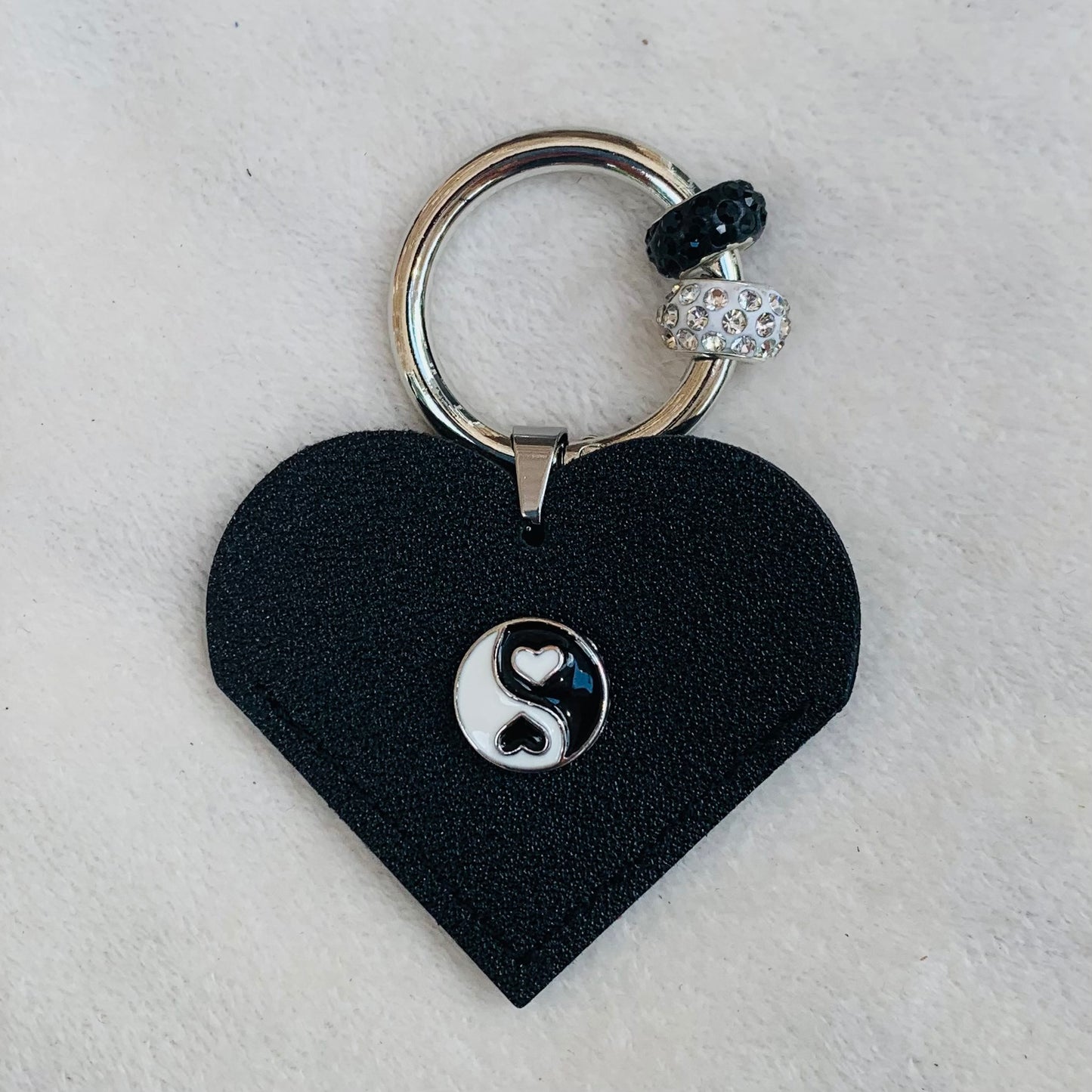 Heart PU Leather Bag Accessory and Keychain