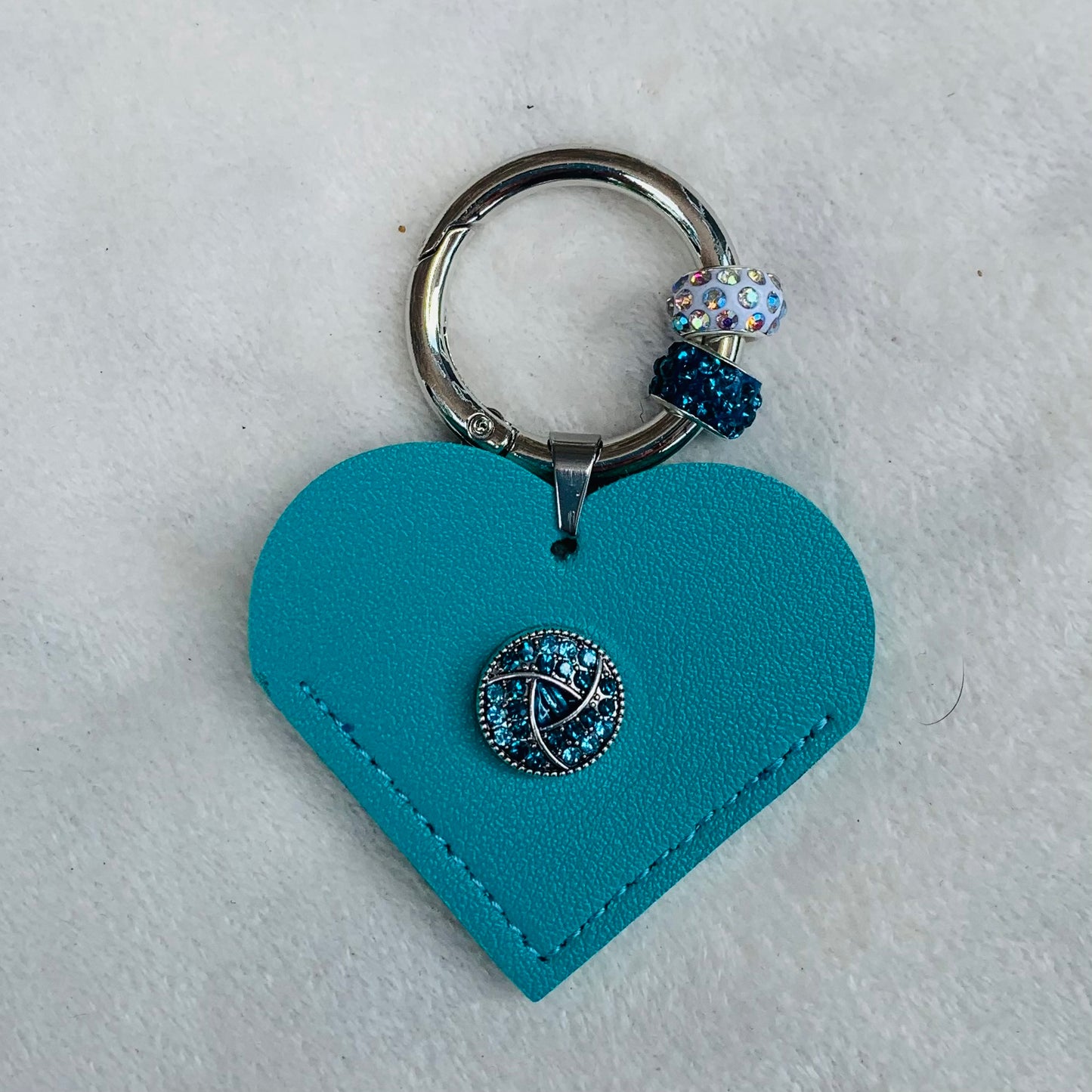 Heart PU Leather Bag Accessory and Keychain