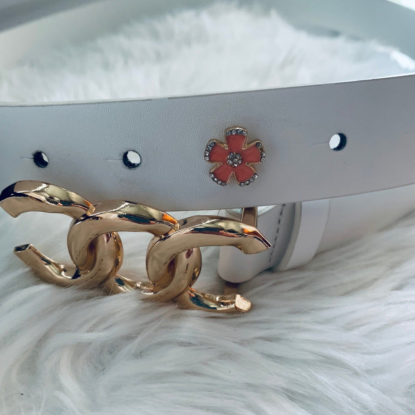 Pink Flower Belt, Bag, Keychain, Bag Accessory and Lanyard CharmPink/Orange Belt, Bag and Watch Band Charm