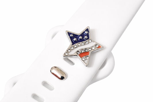 Red, White and Blue Star Charm for Watch Bands
