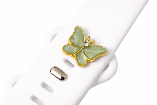 Green Butterfly Charm for Watch Bands
