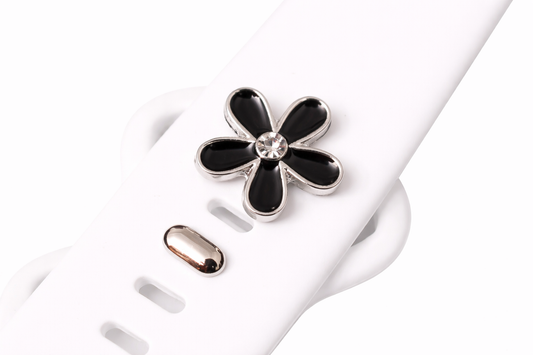 Flower Petal Jewelry Charm for Watch Bands (Black)
