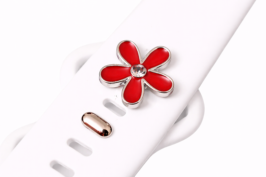 Flower Petal Jewelry Charm for Watch Bands (Red)