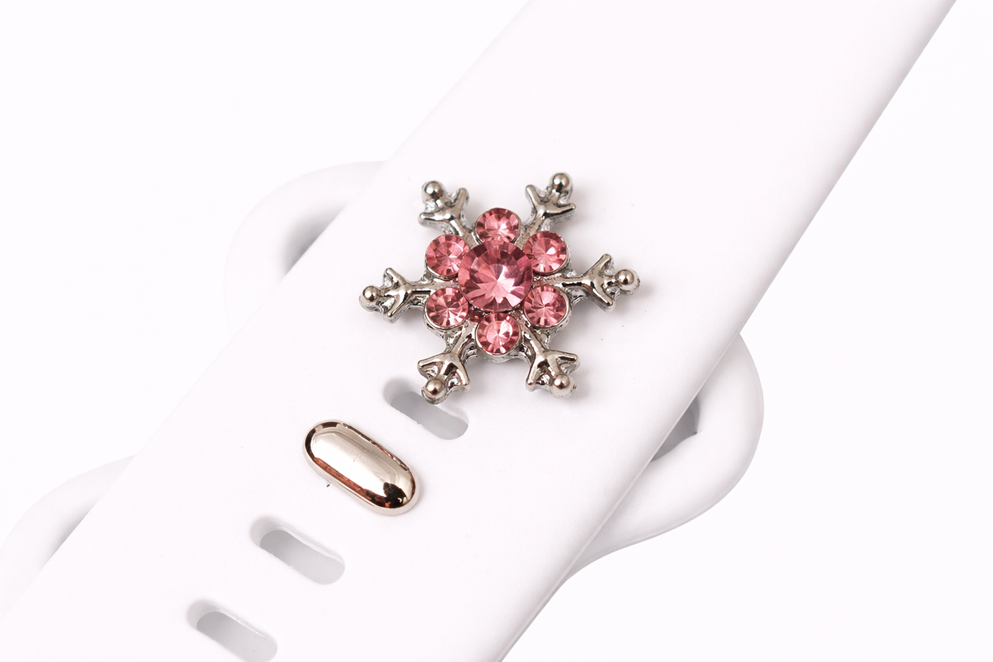 Snowflake Watch Band Charm (Pink)