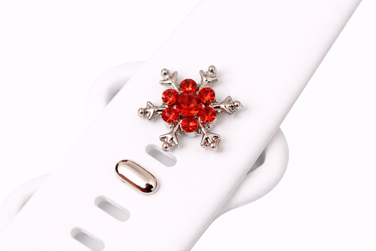 Snowflake Watch Band Charm (Red)