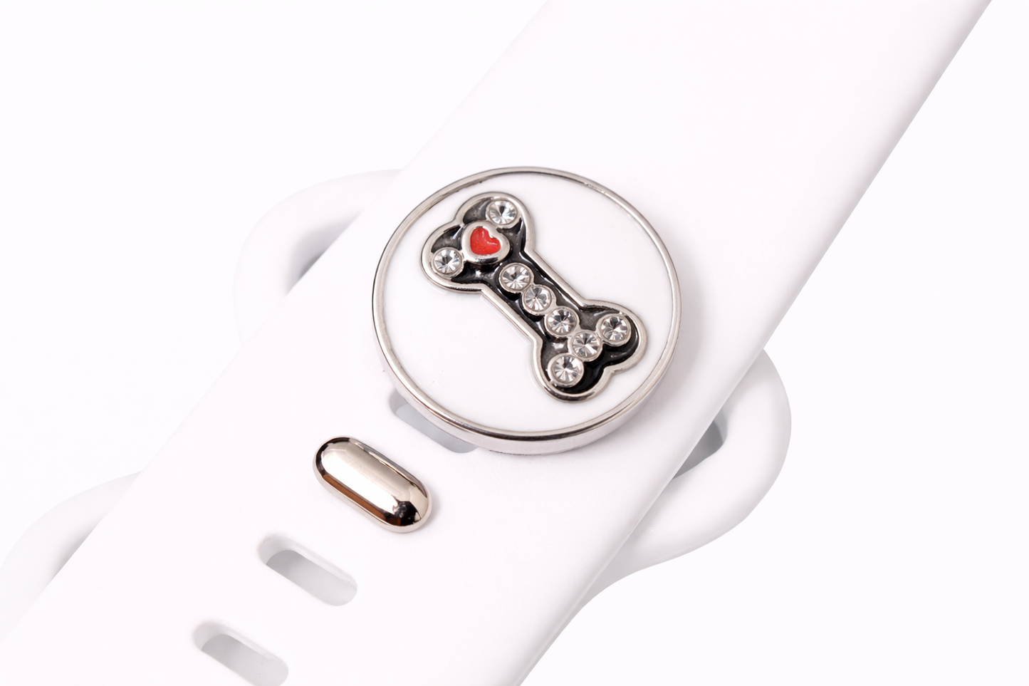 White Dog Bone Jewelry Charm