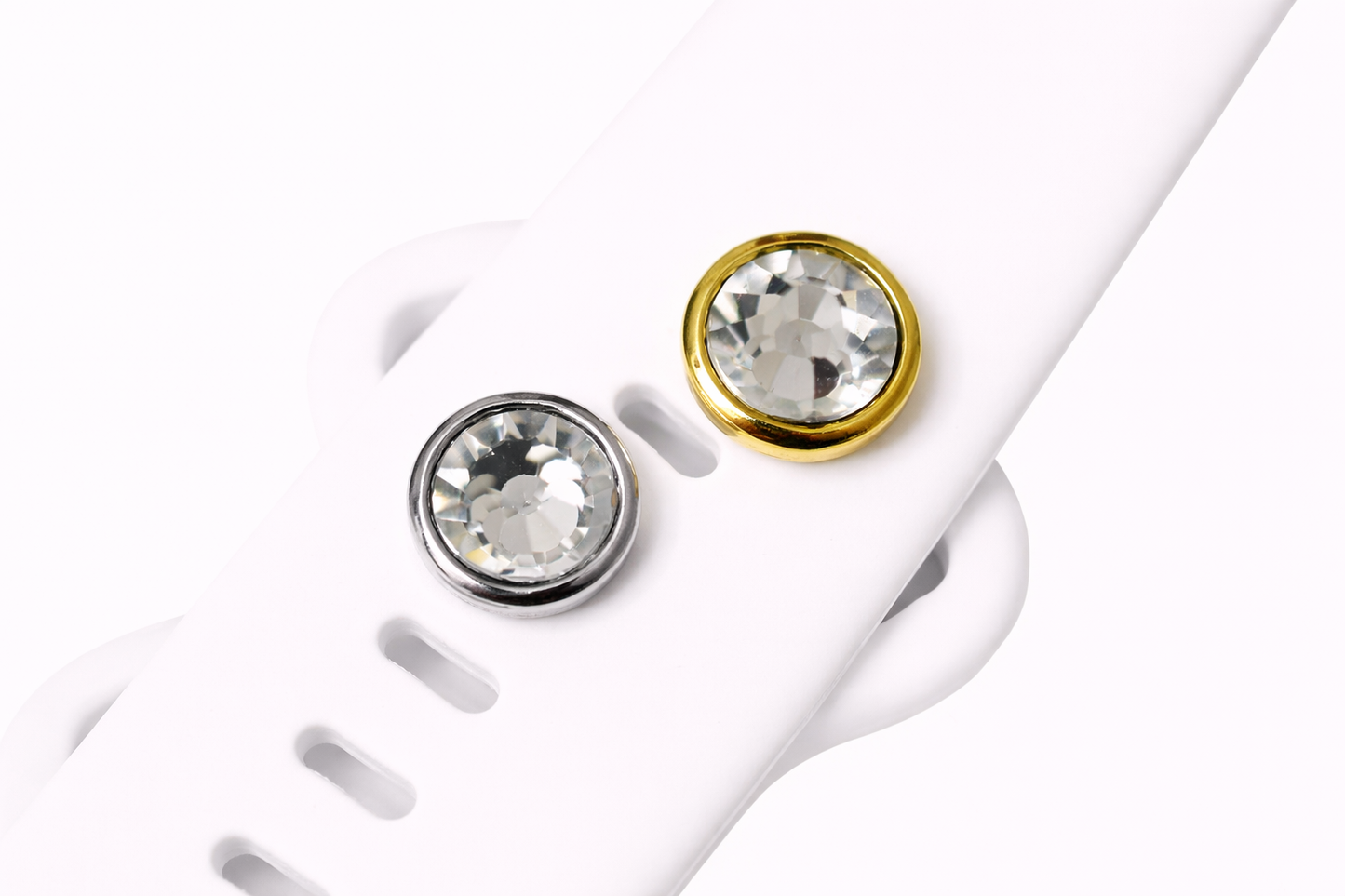 Clear Stone April Colored Birthstone Charm for Watchbands