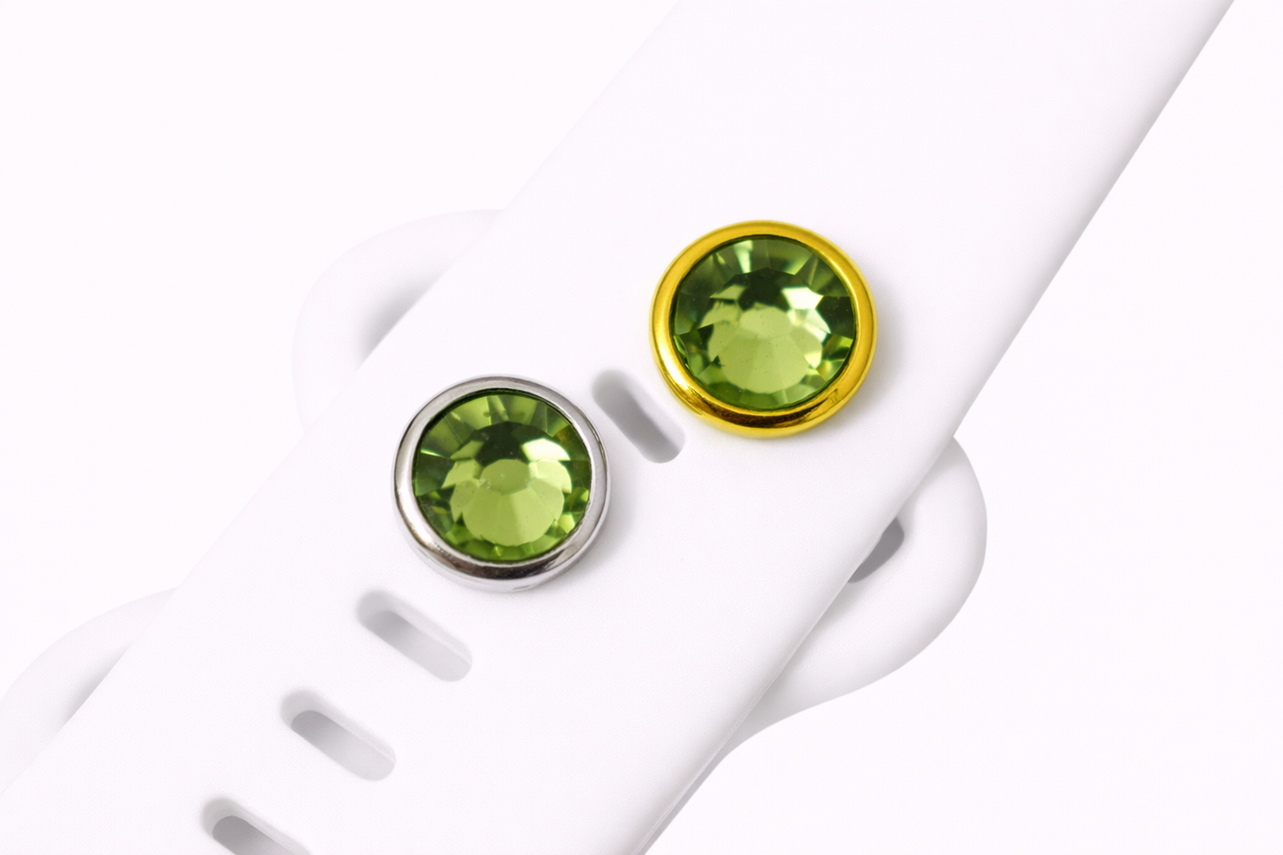 Peridot Green August Colored Birthstone Charm for Watchbands