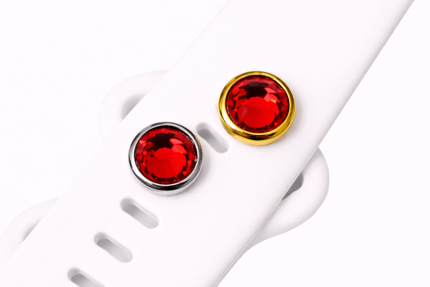 Red Garnet January Colored Birthstone Charm for Watchbands