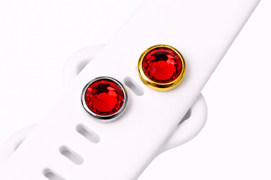 Ruby Red July Birthstone Charm for Watchbands