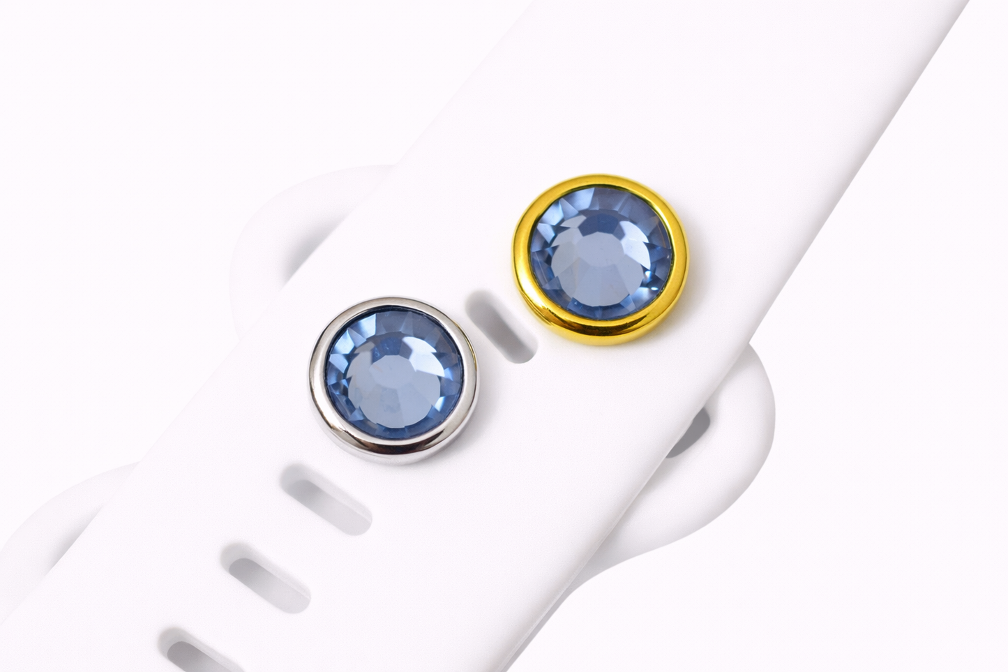 Blue Topaz December Colored Birthstone Charm for Watchbands