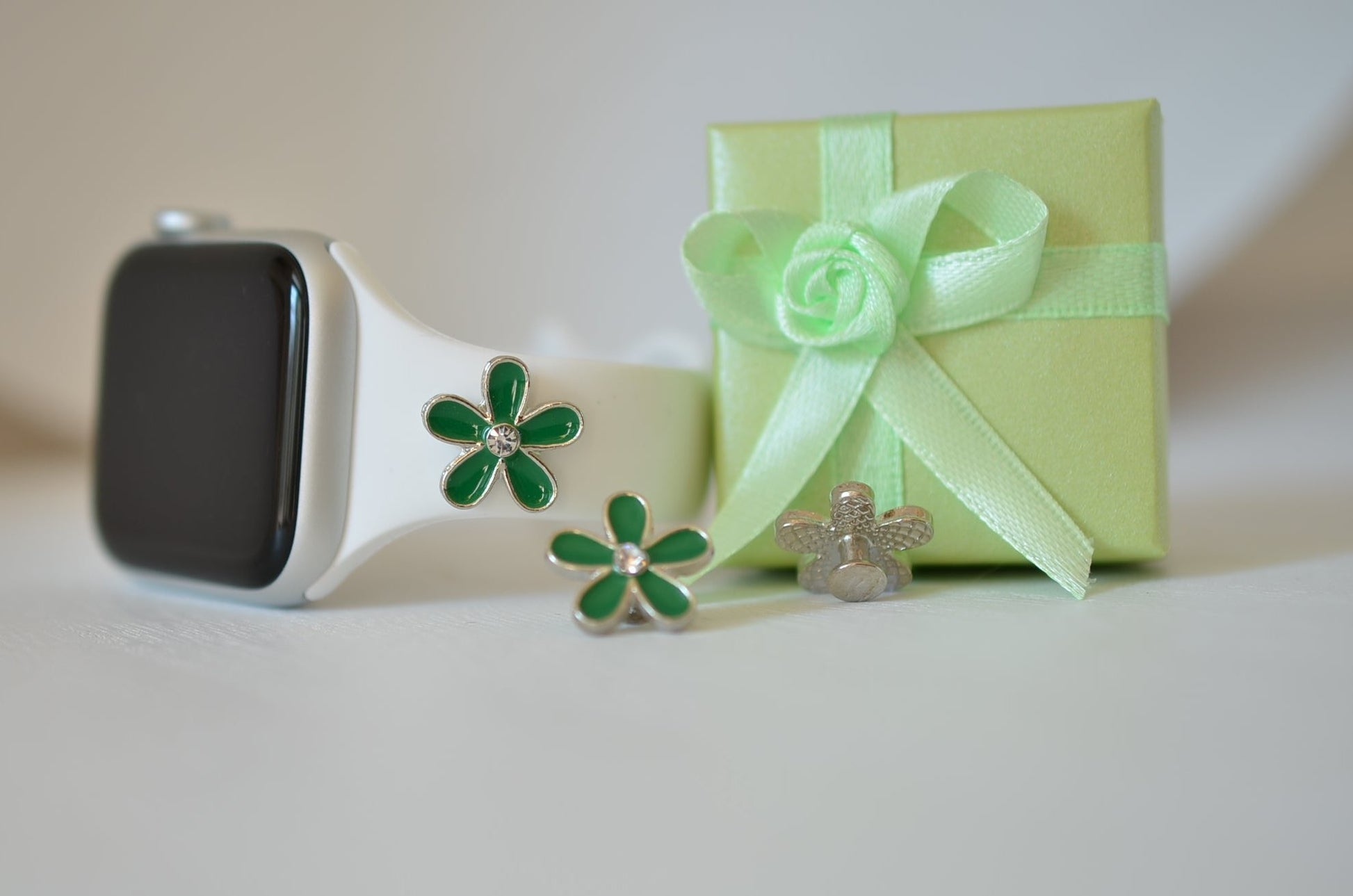 Green Flower Petal Charm