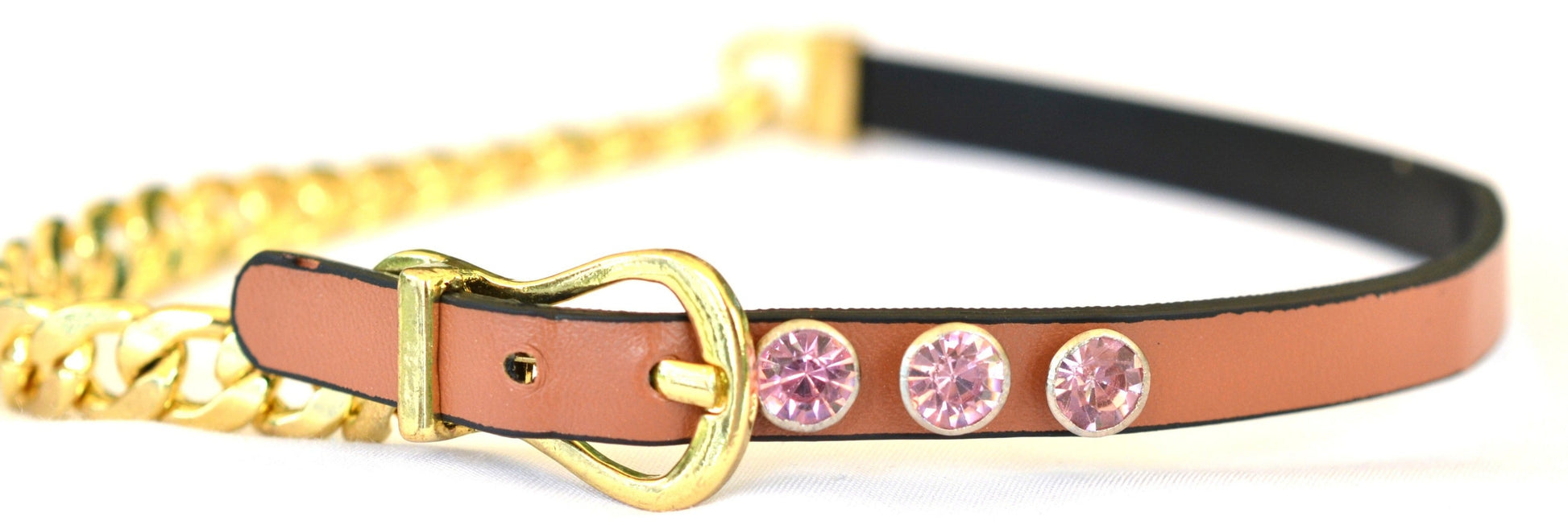 Tan PU Leather Necklace and Bracelet