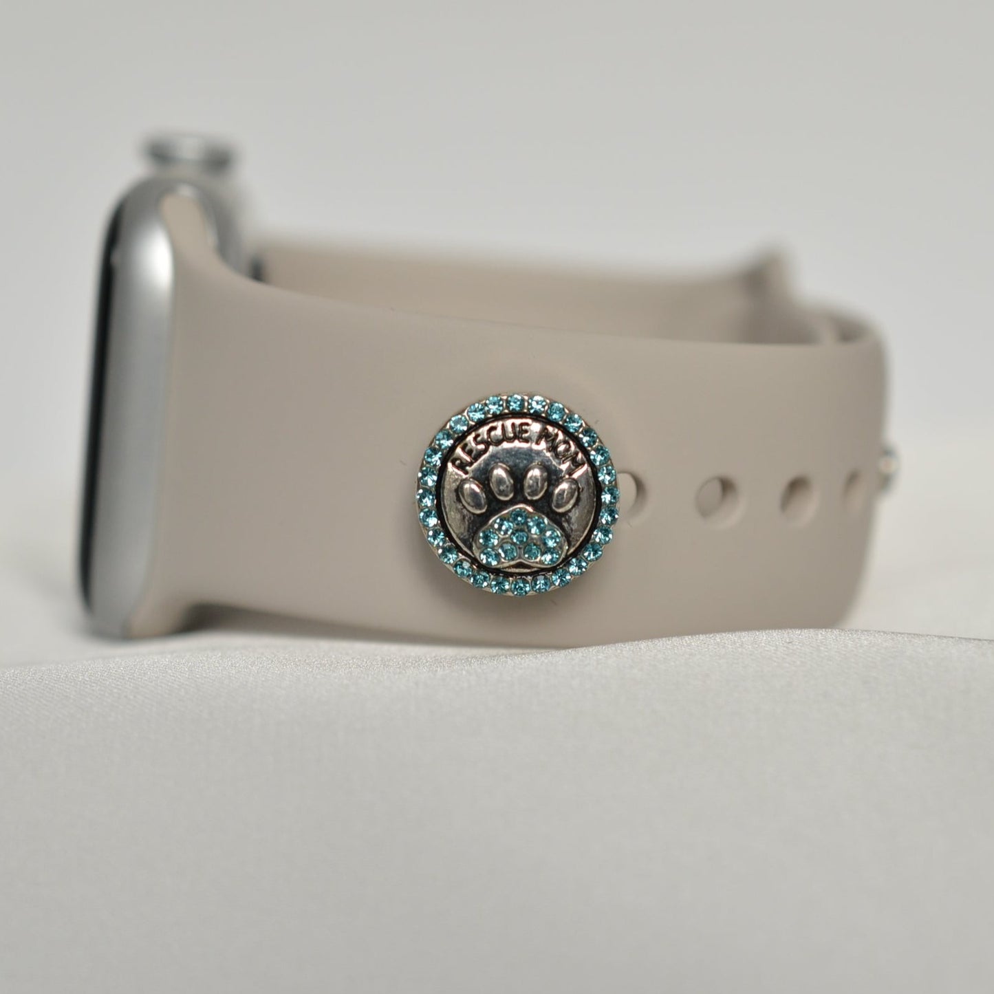 Blue Rescue Mom Charm for Belts, Bags and Watch Bands