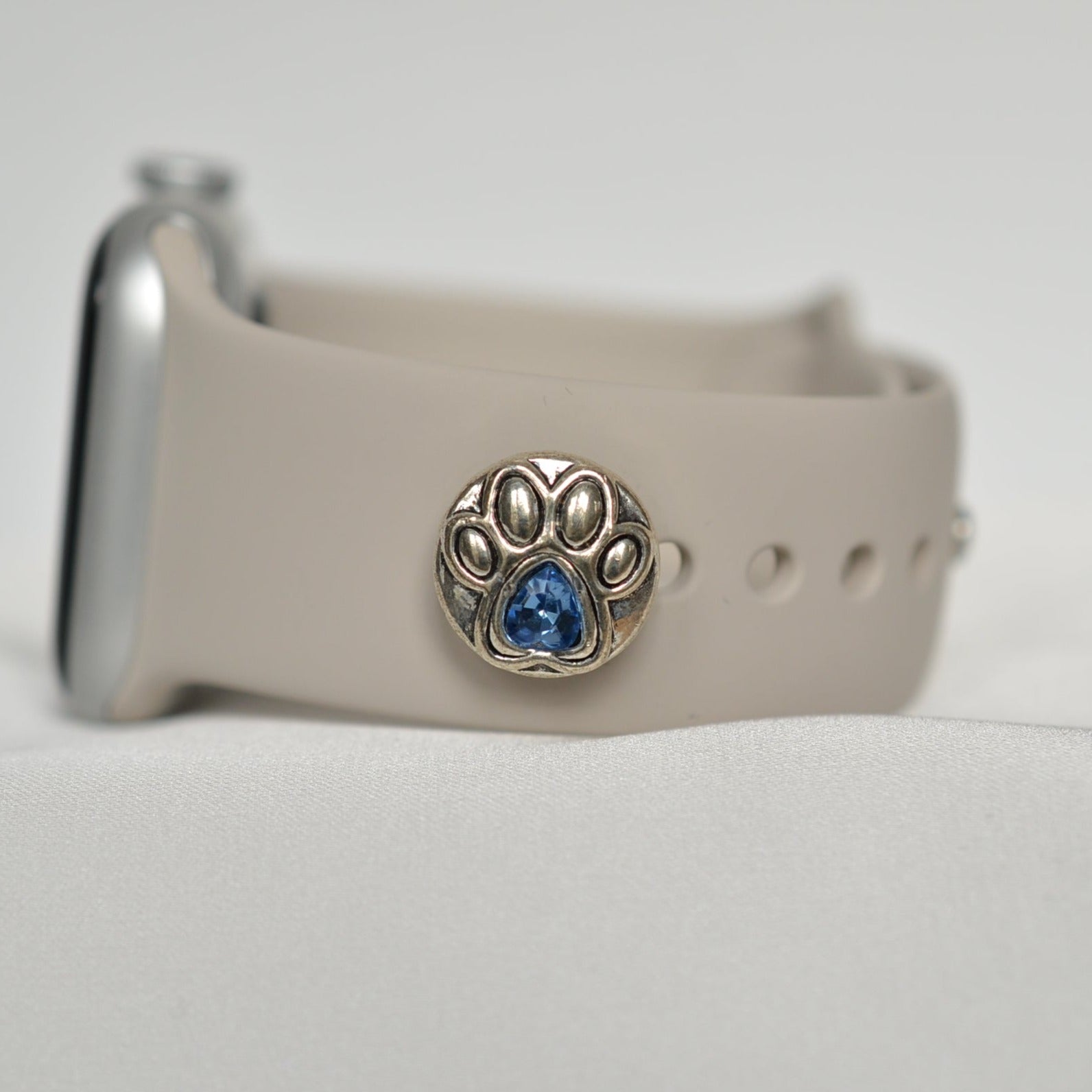 Dog & Cat Paw Charm (Blue Paw) for belts, bags and watch bands
