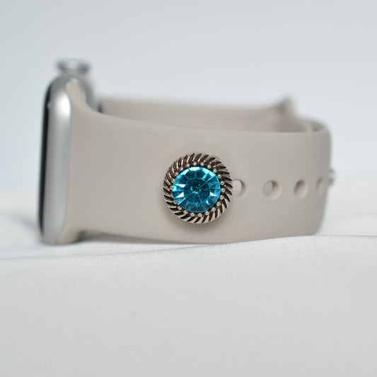 Light Blue Charm for Belts, Bags and Watch Bands