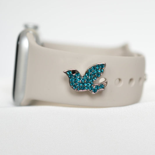Blue Bird Charm for Belt, Bag and Watch Bands