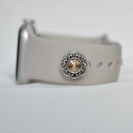 Light Yellow Design Charm for Belts, Bags and Watch Bands
