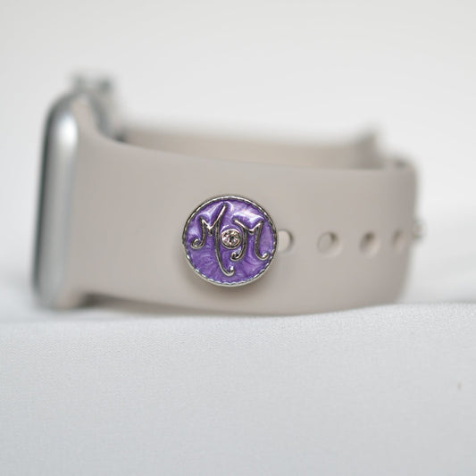 Purple Mom Charm for Belts, Bags and Watch Bands