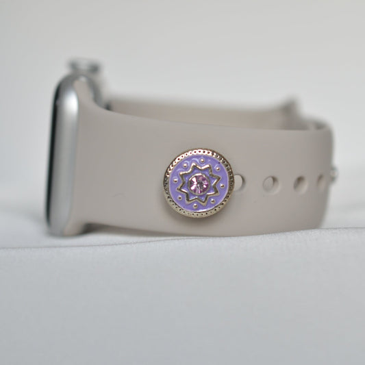 Purple Design Charm for Belts, Bags and Watch Bands