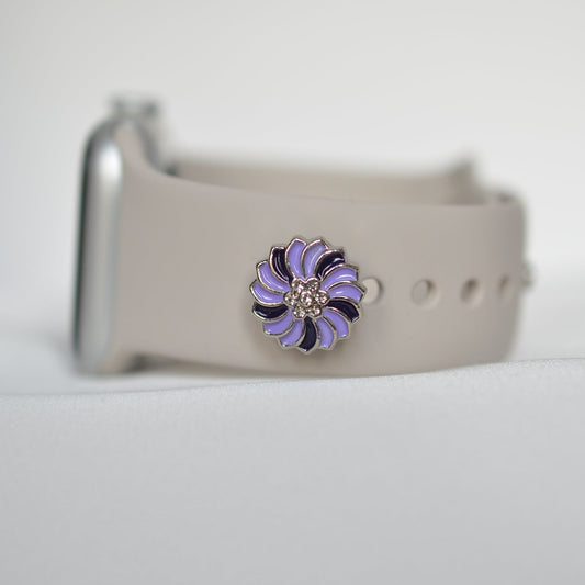 Two Toned Purple Charm for Belts, Bags and Watch Bands