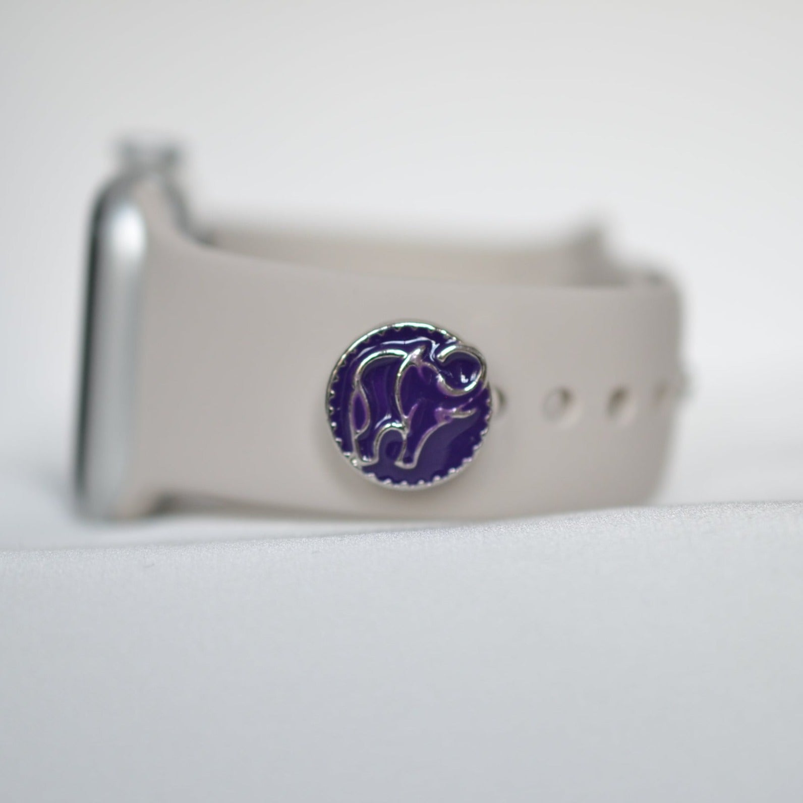Purple Elephant Charm for Bags, Belts and Watch Bands