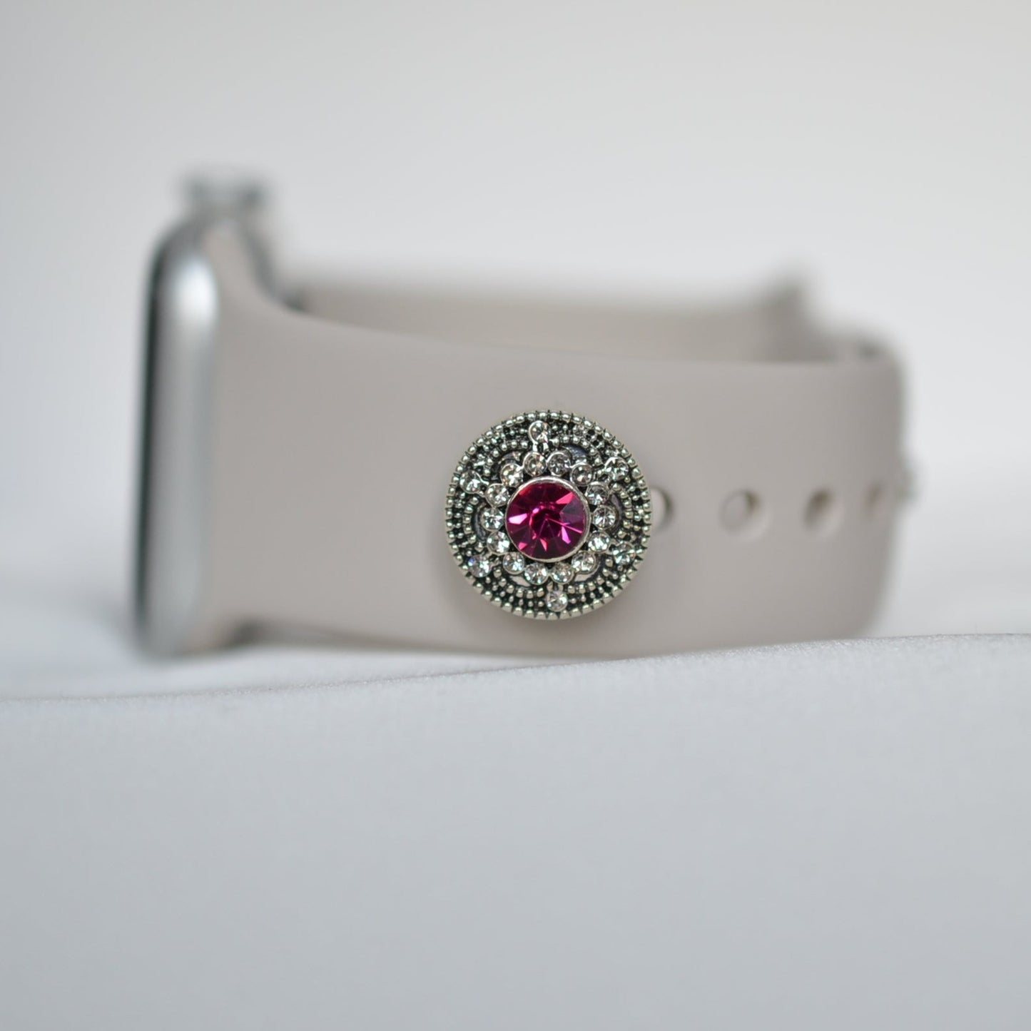 Dark Pink/Lavendar Purple Design Belt & Bag Charm for belts, bags and Watch Bands