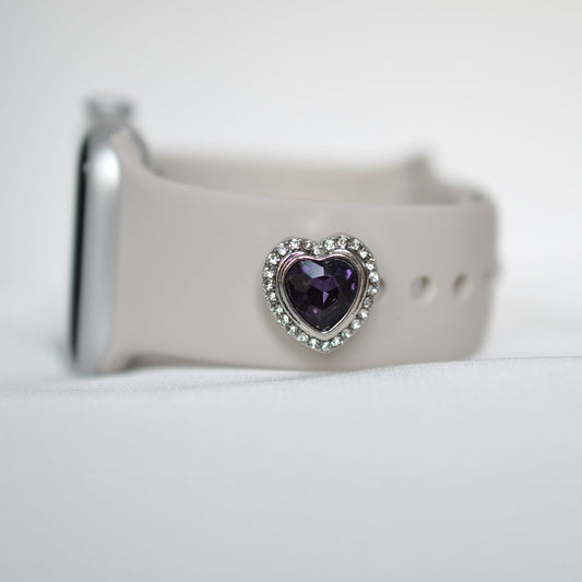 Purple Heart Charm for Belts, Bags and Watch Bands