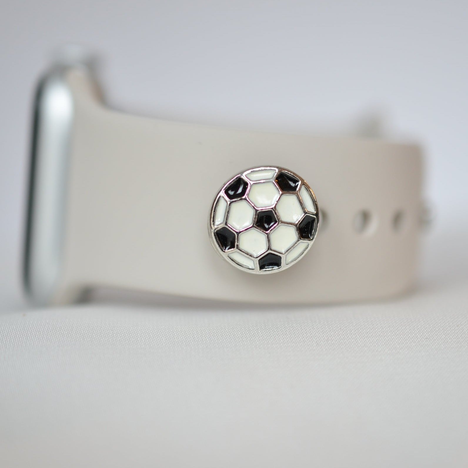 Soccer Ball Charm for Watch Bands, Belts and Bags