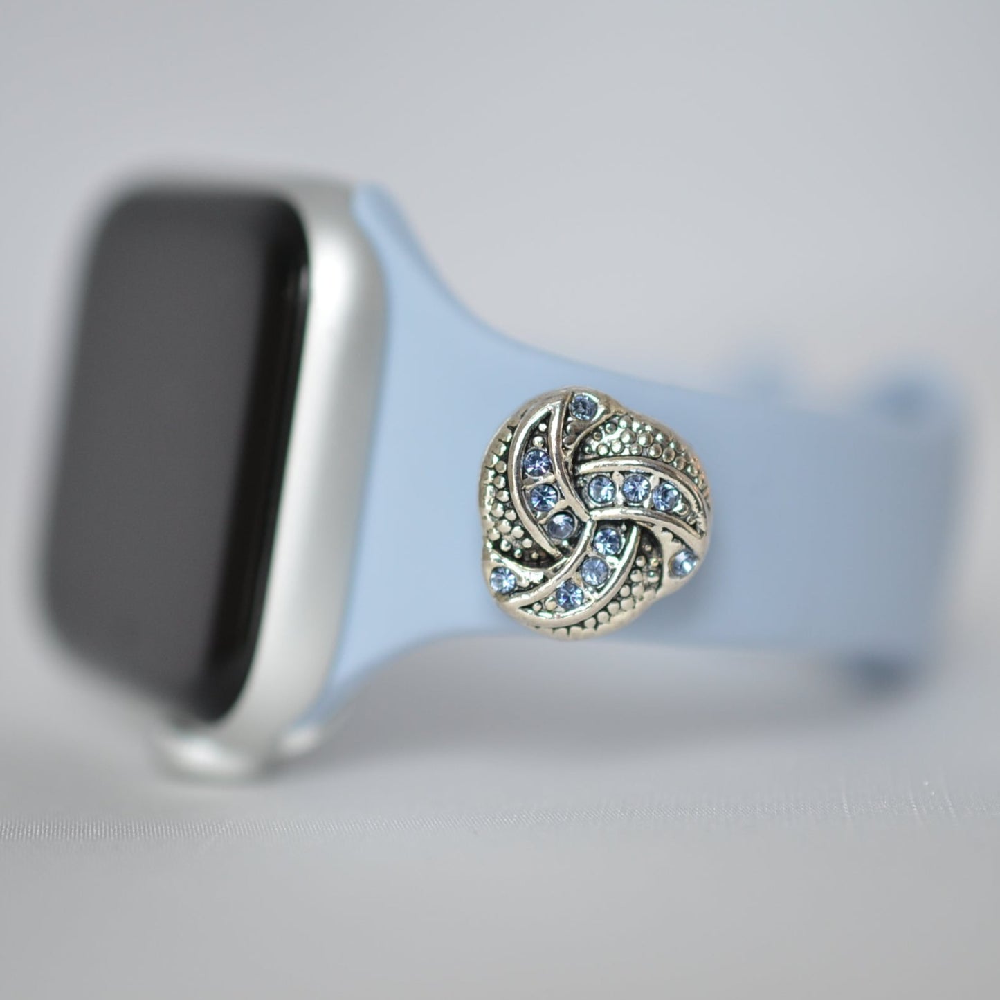 Light Blue Apple Watch Band with Charm 