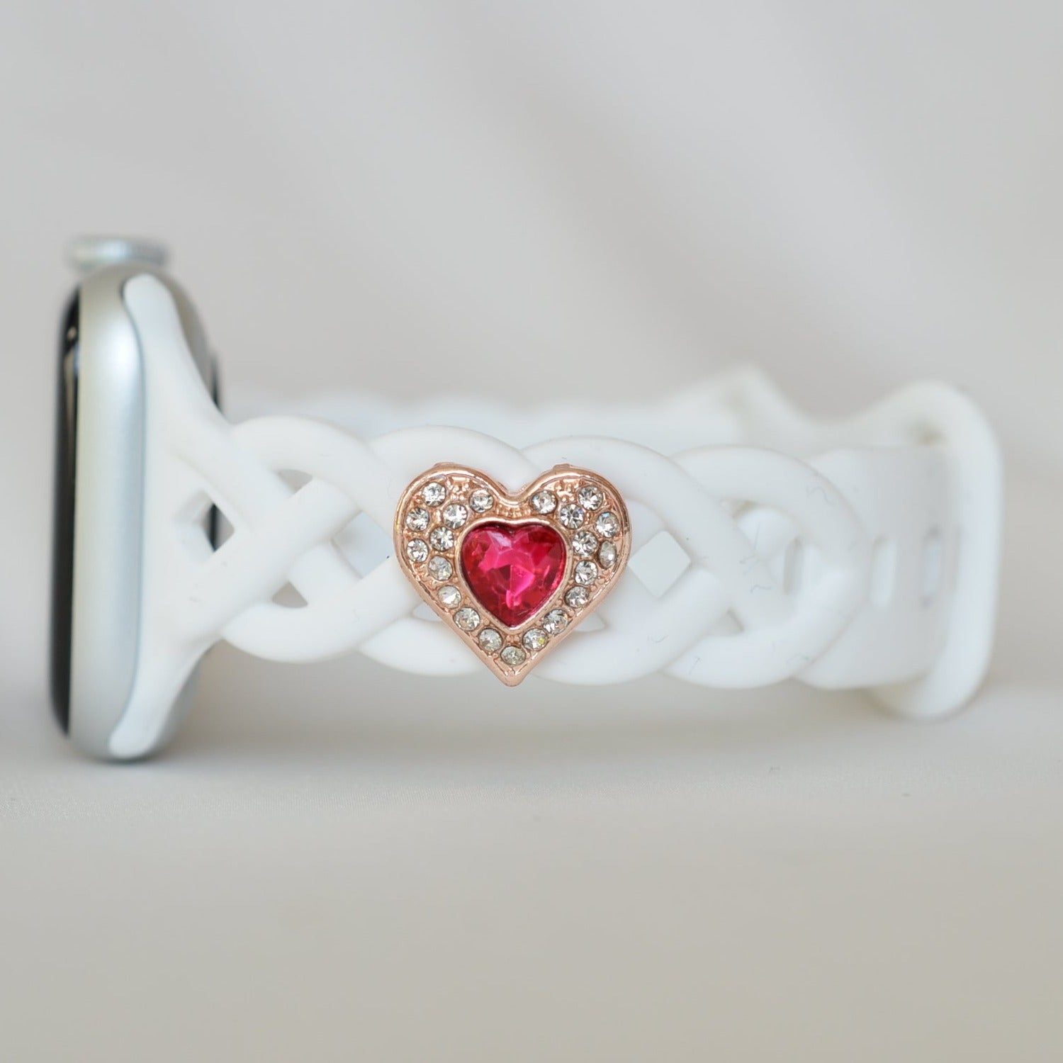 Roped White Apple Band with Charm