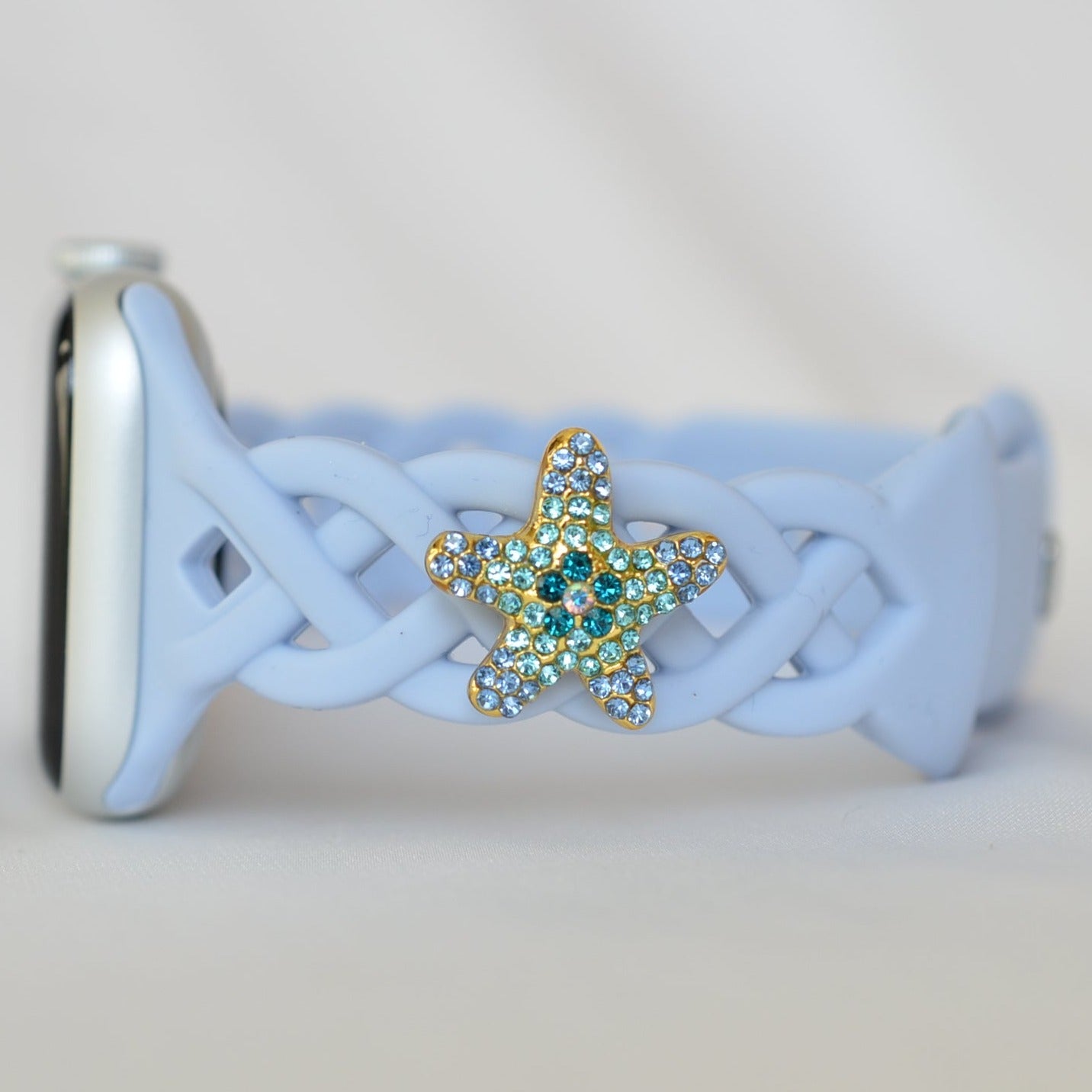 Light Blue Roped Apple Band with Charm