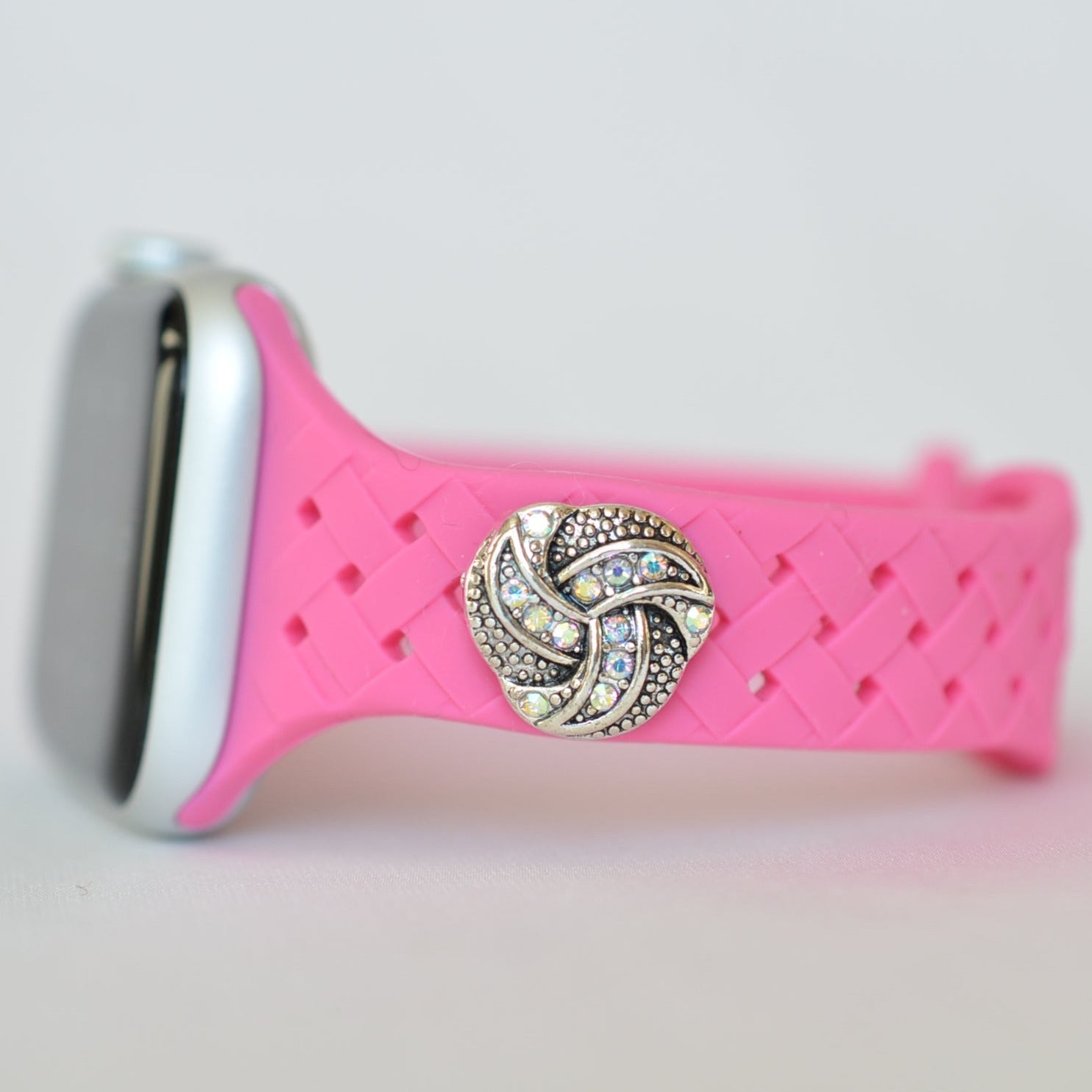 Hot Pink Apple Band with Charm