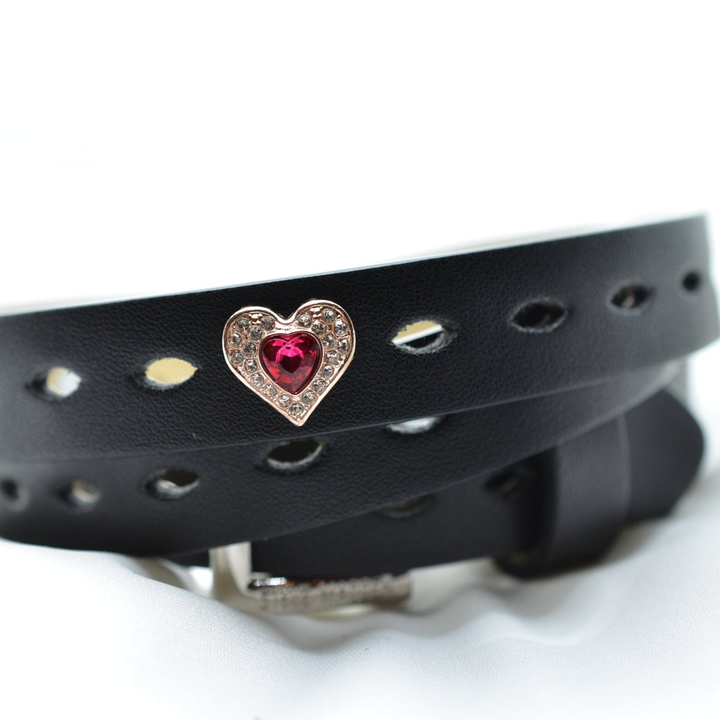 Hot Pink Heart Charm for Watch Bands and Belts 