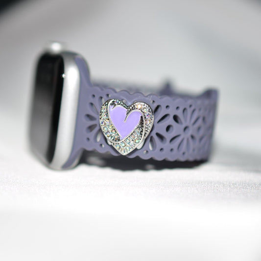 Purple Flower Watch Band