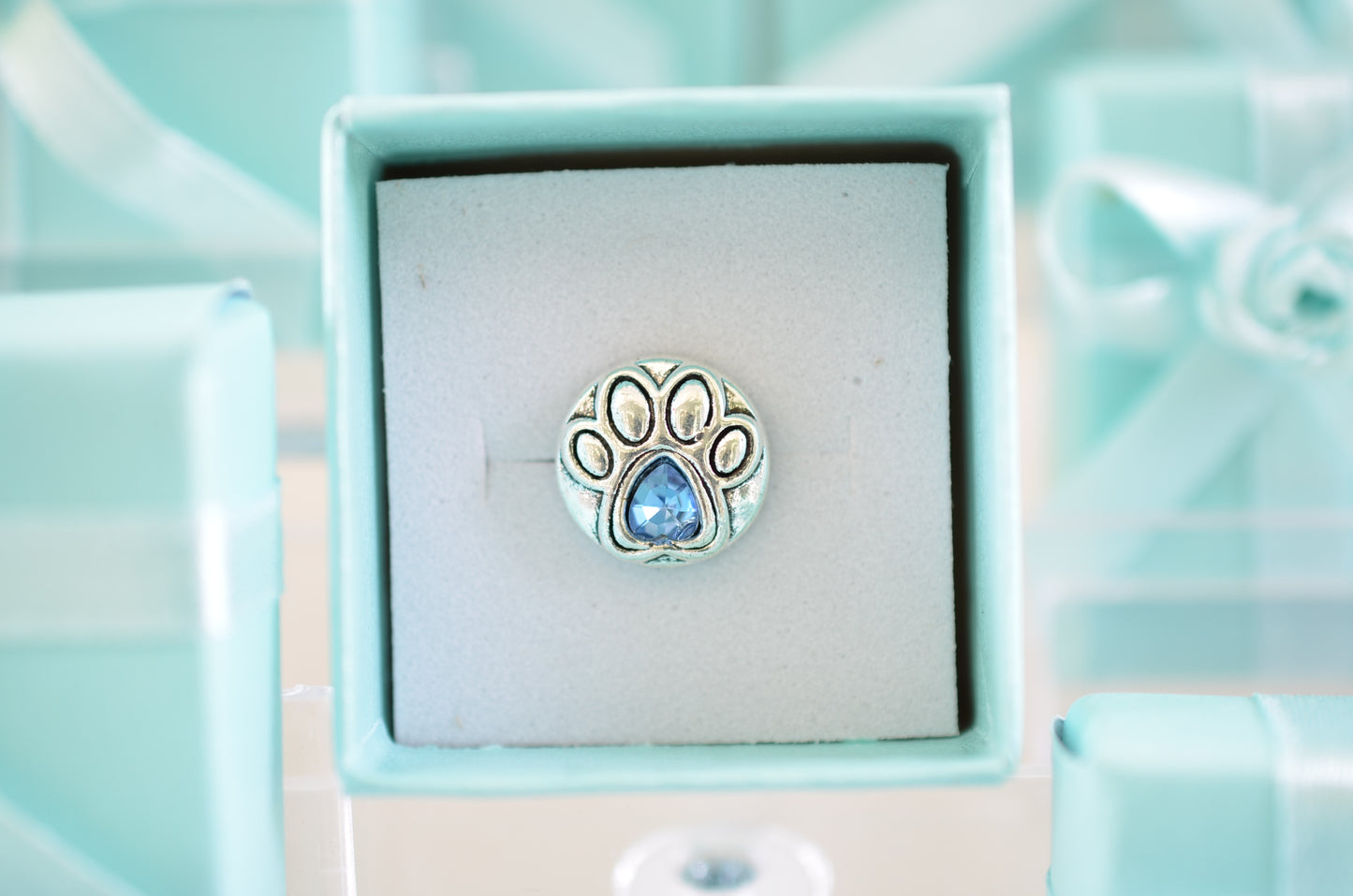 Dog & Cat Paw Charm (Blue Paw) for belts, bags and watch bands