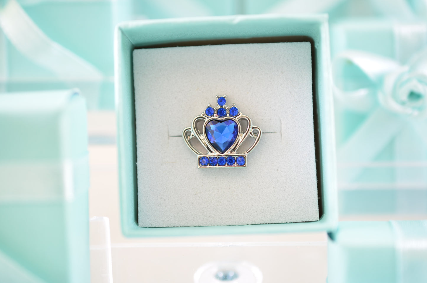 Blue Crown Charm for Belt, Bag and Watch Bands