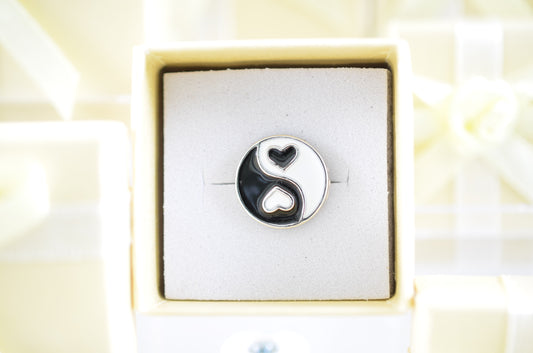 Ying Yang Charm for Belts, Bags and Watch Bands