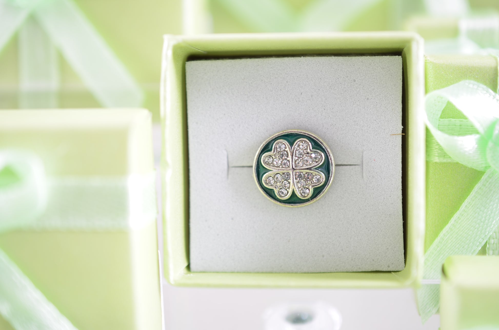 Carry your luck with four leaf clover charm for belts, bags and watch bands