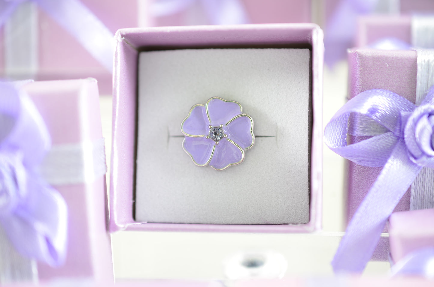 Light Purple Flower Charm for Belts, Bags and Watch Bands