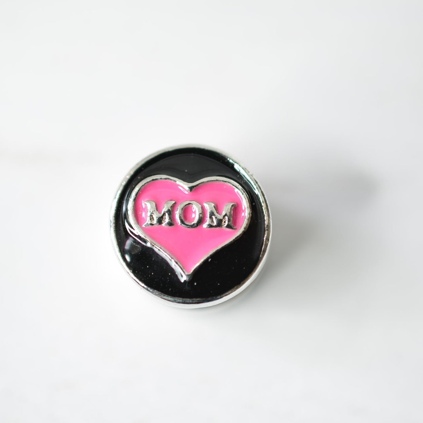 hot pink and black mom watch band charm