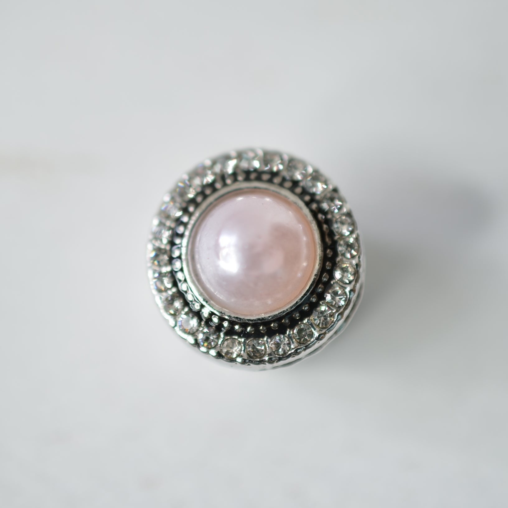 watch band charm pink pearl