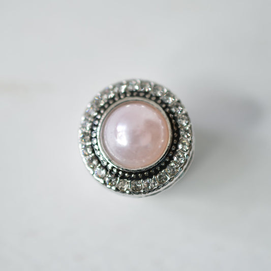 watch band charm pink pearl