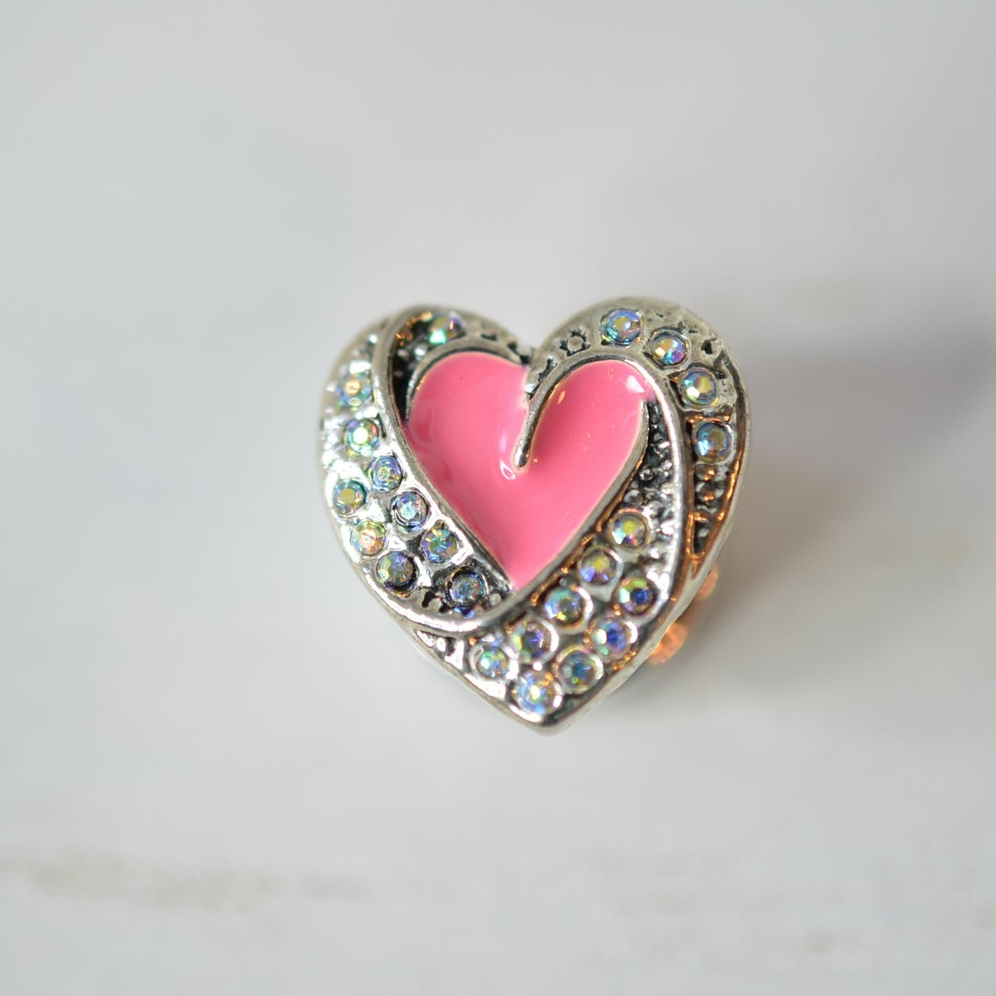 Pink Heart watch band charm 