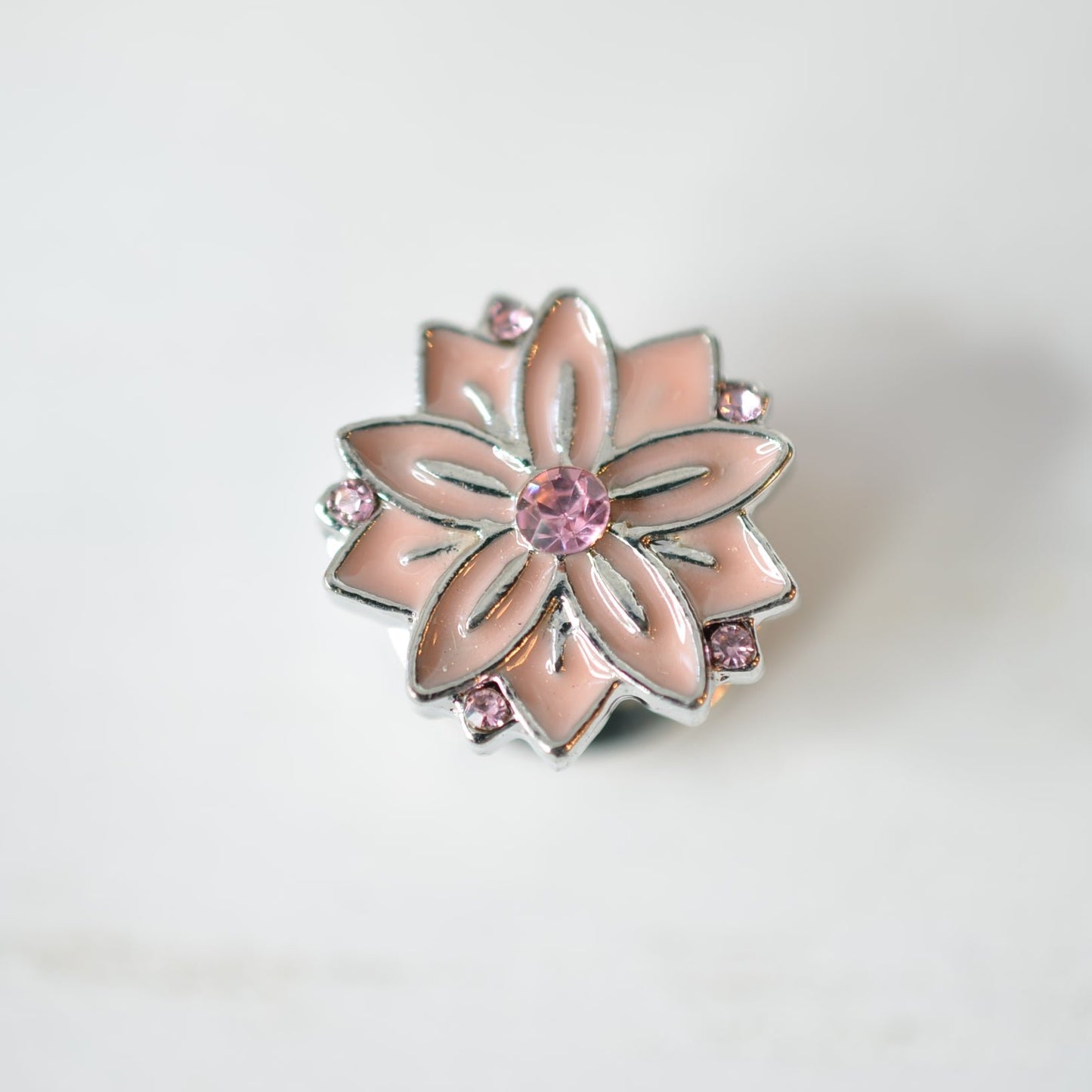 pink flower charm watch band charms