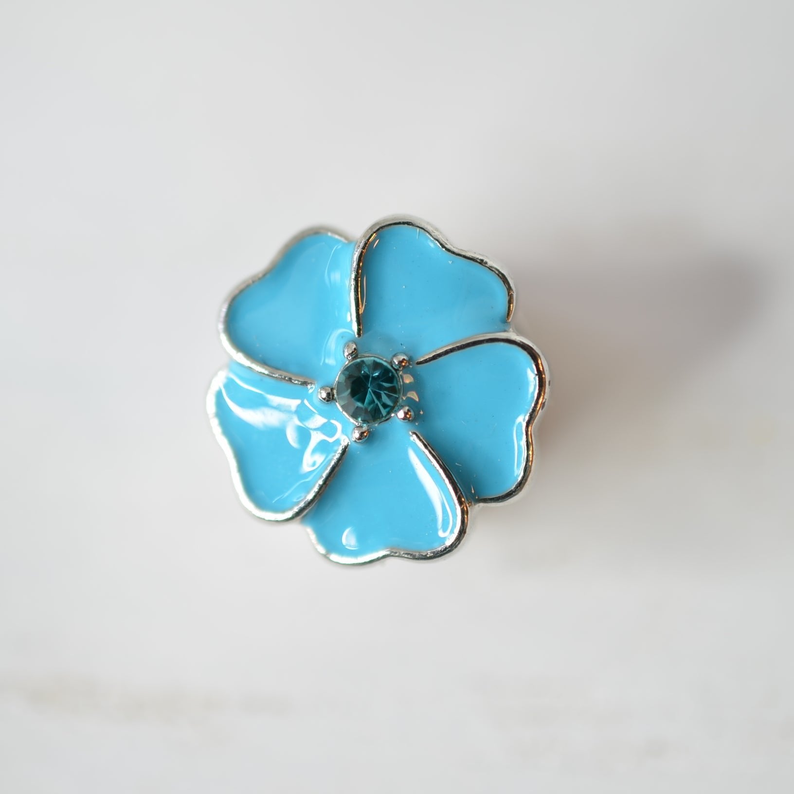 Blue flower charm for watch bands