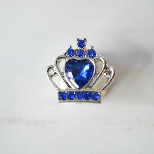 Blue crown watch band charm
